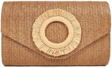 FUKEFUKEUS Straw Clutch Purse for Women,Summer Beach Bag,Envelope Evening Clutch Handbags for Formal Party Wedding 2025