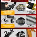 Tevlaphee Steering Wheel Lock Anti-Theft Car Device Heavy Duty Security Car Lock Antitheft Locking Devices Great Deterrent Adjustable Car Wheel Lock Anti Theft for Vehicle Truck with 3 Keys(Black)