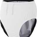 Youth Special Needs Reusable Swim Diapers Swimwear for Incontinence Cloth Diaper Covers Waterproof,Leakproof, Unisex (White, 6-8T)