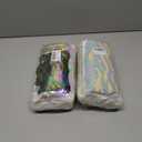 2 x CCINEE 4 Packs Mardi Gras Fringe Table Skirt Party Decorations, 36ft Purple Green Gold Wavy Metallic Tinsel Foil Carnival Table Skirts For Mardi Gras Carnival Holiday Masquerade Party