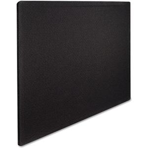 Quartet Bulletin Board, Fabric, 4' x 3', Frameless, High-Density Fiberboard, Oval Office, Black (7684BK)
