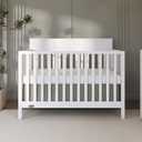 Dream On Me Ivy 5-in-1 Convertible Full-Size Baby Crib in White, GreenGuard Gold & JPMA Certified, 3 Mattress Heights, Converts to Toddler, Day & Full-Size Bed, Safe & Stylish Nursery, 54.5"L x 29.3"W x 42.3"H