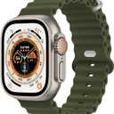 Ocean Band Compatible with Apple Watch Ultra 2 Band 49mm 45mm 44mm 42mm 46mm Women Men, Silicone Sport Band Adjustable Strap With Buckle for Apple Watch Ultra 3 1 iWatch Series 11 10 9 8 7 6 5 4 3 2 SE