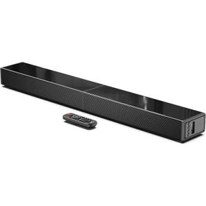 2.1 CH Soundbar with Built-in Subwoofer, 31 Inch Sound Bar for TV with Bluetooth/HDMI ARC/Optical/AUX/USB Connections (Glossy)