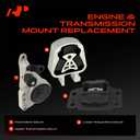 A-Premium 3PCS Engine Motor Mount and Transmission Mount and Torque Strut Mount Kit Compatible with Ford Fusion 2013-2017 & Lincoln MKZ 2013-2016, 2.0L, Turbocharged