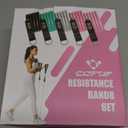 Resistance Bands with Handles for Women, 5 Level Exercise Bands Workout Bands for Physical Therapy, Yoga, Pilates, Door Anchor, Storage Pouch (10-100 LBS Colour)