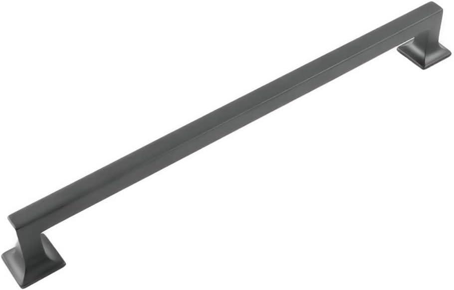 Studio Collection Pull 12 Inch Center to Center Matte Black Finish