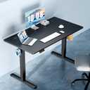 DUMOS 55 Inch Electric Standing Desk Height Adjustable, Sit to Stand Computer Workstations Large Work PC Table Home Office Writing Gaming Desks with Memory Presets for Walking Pad, Bedroom, Black
