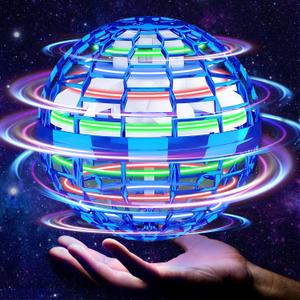 Flying Orb Ball Toy, Galaxy Ball 2024 Cosmic Globe Boomerang Hover Ball Fidget Spinner, Hand Controlled Mini Drone, Cool Toys Gifts for 6 7 8 9 10+ Year Old Boys Girls Outdoor Toys(Blue)