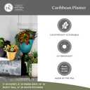 The HC Companies Caribbean Planter Pot - Outdoor & Indoor Plant Pot with Drainage Hole & Plug - Rolled Rim Plastic Pots for Plants & Flowers - Decorative Plant Pot (16" Clay, Pack of 1)
