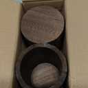 NUPTIO Wood Vases Rustic Centerpiece: 6 Pcs 5.1" Wooden Vase for Home Decor - Brown Small Vase for Wedding Table Living Room Shelf Decor