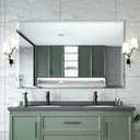Mirrorons Beveled Mirror, Wall Mirror 24" x 32", Frameless Rectangle Bathroom Vanity Mirror with Beveled Edge, Hangs Horizontally or Vertically. Upgraded Shatterproof Mirror, Bathroom, Gym.