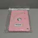 OKP Case for iPad 9th/ 8th/ 7th Generation 10.2 Inch (2021/2020/2019), Shockproof Rugged Heavy Duty i Pad 9 8 7 th Gen Protective 10.2'' Cover with Pencil Holder/Kickstand, Pink+Light Pink