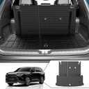 Cargo Liner Mat for 2024-2025 Toyota Grand Highlander 3rd Row Backrest and Trunk TPE Material, Scratch-Resistant, Custom Fit, Easy to Install and Clean