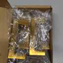 Goldenwarm 5 Pack 3 Inch Champagne Bronze Cabinet Pulls Gold Cabinet Handles Champagne Drawer Pulls Brushed Bronze Drawer Handles Square Kitchen Hardware for Cupboard Bedroom Dresser