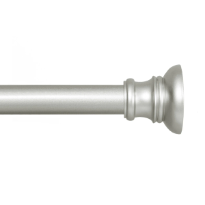Kenney Nicholas 5/8" Twist & Fit No Tools Adjustable Tension Rod Window Curtain Rod, 28-48", Brushed Nickel