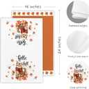 Fall Kitchen Towels Set of 2 - Cat & Hello Fall Script Decorative Hand Towels - 16"x24" Dish Towel for Farmhouse Kitchen, Bathroom, Seasonal Home Dcor.
