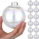 Zubebe 12 Pcs 4 Inch Christmas Balls Ornaments Large Christmas Tree Decorations Shatterproof Plastic Ornament Balls Decorative Hanging Ornaments Holiday Wedding Party for Xmas Tree(Iridescent)
