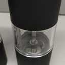 Electric Salt and Pepper Grinder Set - Adjustable Coarseness, Battery-Operated with LED Light, 360 Transparent Design for Kitchen & Outdoor Cooking, Perfect for Home Chefs & Gift Shoppers (Black)