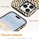 Jusy Compatible with MagSafe Polka Dot Leopard Print Phone Case for iPhone 15 Pro, Trendy Luxury Magnetic Soft TPU and Hard PC Protective Phone Cover for Women Girls - Polka Dot