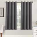 H.VERSAILTEX Blackout Grey Curtains for Bedroom/Living Room Thermal Insulated, 52" Wide x 63" Long Each Panel,Grommet Top (Set of 2 Panels, Charcoal Gray)