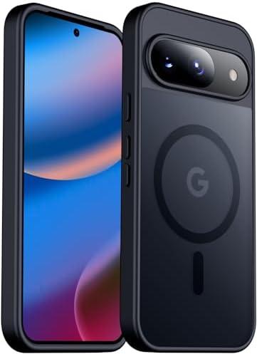teloxy Magnetic for Google Pixel 10 Pro/10 Case,Shockproof Protective Durable Slim Translucent Matte Anti-Fingerprint Phone Case,Black