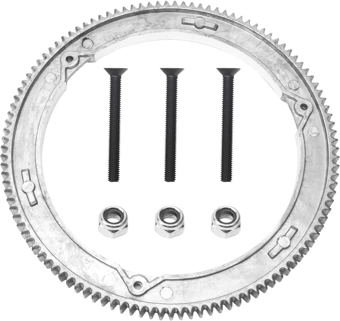 Fennoral Upgraded Aluminum Alloy 499612 Ring Gear Compatible with B & S 40 44 45 Small Engine Series, for 499612A 798616 798616A B1499612 ENP700019 Lawn Tractor
