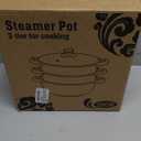 Steamer Pot for Cooking 11 inch Steamer Pot, 3tier Multipurpose 18/8 Stainless Steel Steam Pot Cookware with Lid for Vegetable, Dumpling, Stock, Sauce, Food