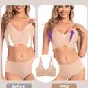 Wireless Bras for Women Supportive Mesh Crossover Bra Seamless Push Up Bralette with Full Support Everyday Bras (Medium, Light Skin)