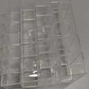 MOSIKER Lipstick Organizer,Small Clear Plastic Compact Lip Gloss Chapstick Perfume Sample Mascara Holder with 24 Slots