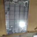 LOAAO 20X30 Inch Brushed Nickel Bathroom Mirror, Rounded Rectangle Silver Metal Frame Mirror, Brushed Nickel, Anti-Rust, Shatter Proof, Hangs Horizontally or Vertically