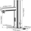 Achelous Automatic Touchless Bathroom Sink Faucet with Deck Plate,Hands Free Infrared Sensor Basin Faucet with Temperature Control, Battery Powered Sensor Bathroom Tap,Chrome