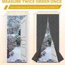 Insulated Magnetic Door Curtain for Winter, Thermal Door Cover with Triple-Layer Oxford Fabric, Windproof Cold Draft Blocker, Energy Saving Waterproof Curtain for Indoor Outdoor