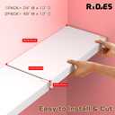 Wire Shelf Covers 24" W X 12"D,Rack Covers for Pantry Snap-On,2 Pack, 24x12 inch