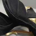 Women's Latin Salsa Dance Shoes,Black Satin Ballroom Heels,Cross-Strap Professional Practicing Shoes (6)