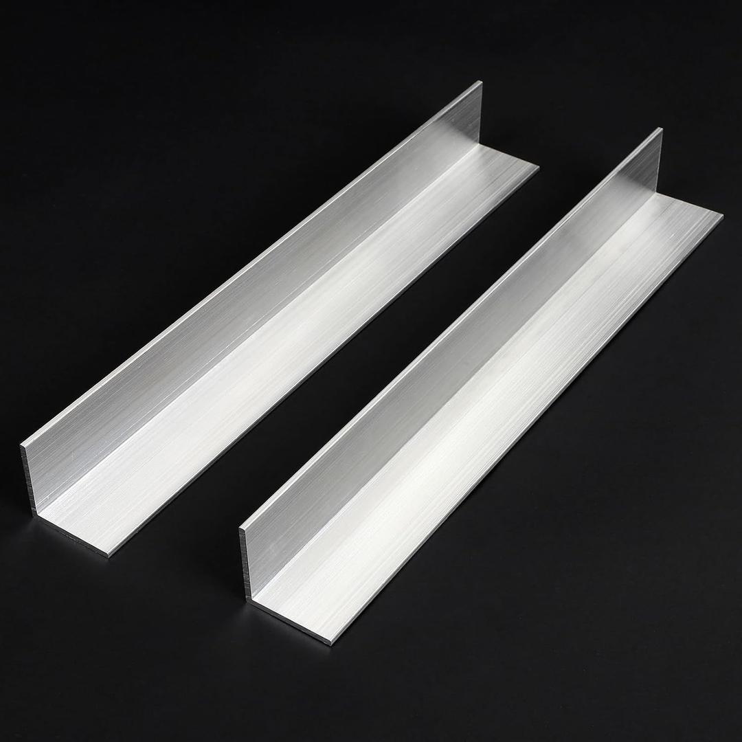2 PCS 1.5" x 1.5"x 1/8" Aluminum Angle 6061, 13 in Long Aluminum Angle Stock, T6511 Mill Stock, 3mm Thick