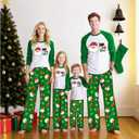 Matching Christmas Pajamas for Family Sets Holiday Jammies Sleepwear Christmas Pjs for Women Men Couples (White)