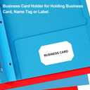 3 x HABGP 4 Pack Two Pocket Folder with Prongs, 2 Color Paper Folders with Pockets and Business Card Holder, Folders with Pocket Fit Letter Size, Organizing Papers in School, Office & Business Red & Blue