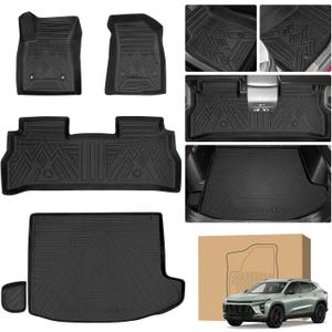 Peleus Floor Mats & Trunk Mat for 2024 2025 Chevy Trax All Weather TPE Protection Floor Liners Full Set with Cargo Liner for 2024 2025 Chevy Trax Accessories