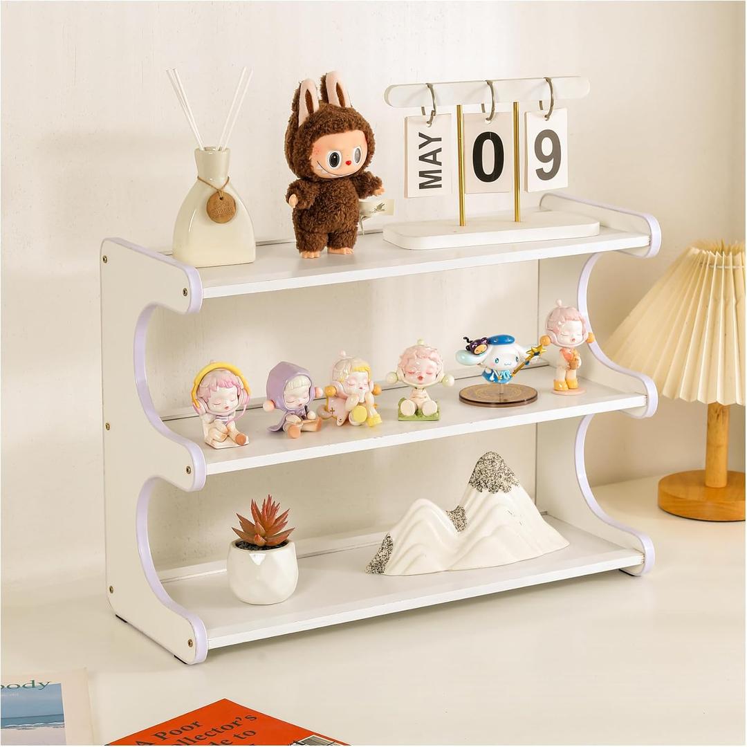 3 Tier Bookshelf for Desktop, Storage Rack, Desktop Organization, 19.6 x 7.6 x 13.8 inches