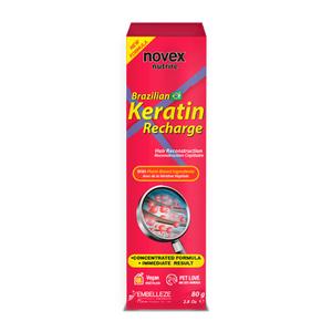 NOVEX Brazilian Keratin Recharge Tube Leave In 80g/ 2.8oz - Reconstructive Keratin, Frizz control & Damage Repair (2.8 Ounce (Pack of 1))