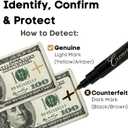 Dri Mark 15 Pack Counterfeit Bill Detector Marker Pen, Made in The USA, 3 Times More Ink, Pocket Size, Fake Money Checker - Money Loss Prevention Tester & Fraud Protection for U.S. Currency (CFD15PK)
