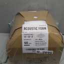 Focusound White Acoustic Panels 50 Pack 2"x12"x12" with 300 PCS Double-Side Adhesive - Sound Proof Pyramid Foam for Walls, Home Studio Noise Absorption & Echo Control Kit