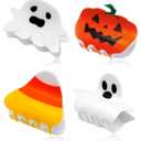 Halloween HairClaw Clips Halloween Pumpkin Ghost Candy Corn Charm Hair Clips for Women Festive Ponytail Clip Medium Hair Clip for Thin Thick Hair Halloween Decoration Hair Accessory Gifts