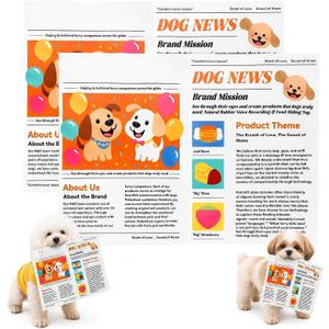 2-Pack Indestructible Newspaper Dog Toy, Crinkle Dog Toy for Dogs, Durable Bite Resistant Interactive Pet Toy, Washable Crackle Chew Toy for Indoor Play, Training and Enrichment