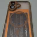 Compatible with iPhone 16 Case with Built-in Camera Lens Protector Translucent Magnetic iPhone 16 Phone Case 6.1" [Compatible with Mag-Safe][Great Grip Feeling], Desert Brown