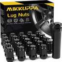 MIKKUPPA 24pcs M12x1.5 Lug Nuts - Replacement for 1995-2015 Toyota Tacoma 4WD, 2016-2021 Tacoma, 2000-2006 Tundra 2007-2020 FJ Cruiser Aftermarket Wheel - Black Closed End Lug Nuts with Socket
