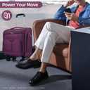 Underseater Carry-On Luggage Airline Approved with Spinner Wheels, 16 Inch Luggage with TSA Lock, Overnight Rolling Softside Suitcases for Women,Purple