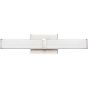 ML Lighting | Tron Collection | 60011-BN | LED Light Vanity in Brushed Nickel Finish with Acrylic Plastic Shade | 3000K | Warm Color Temperature for Ambient Atmosphere
