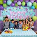 3 x Monster Party Decorations Monster Birthday Backdrop 5x3ft Happy Birthday Banner Background for Baby Shower Party Cake Table Supplies
